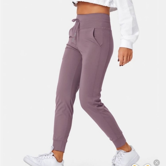 HALARA High Waisted Drawstring Pocket Plain Cool Touch Full Length Joggers - Picture 2 of 5